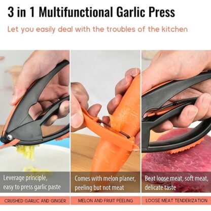 Multifunctional Garlic Press, Garlic Mincing & Crushing Tool (1 Pc) - Image 7