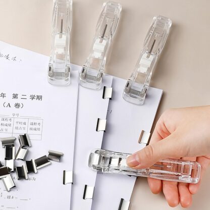 Portable Paper Clamp With 8 Pcs Clip Dispenser Handheld Paper Fast Clam (1 Set) - Image 6