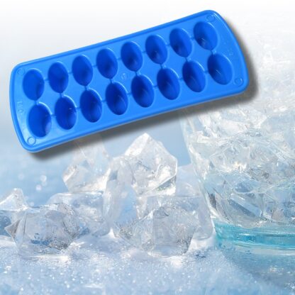 Plastic Ice Cube Tray- Cube Plastic Ice Cube Moulds & Tray with Flexible Ice Trays, Stackable Flexible & Twist Release Safe Ice Cube Molde - Image 7