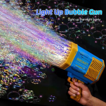 69 Holes Big Rechargeable Powerful Machine Bubble Gun Toys for Kids Adults, Bubble Makers, Big Rocket Boom Bubble Blower Best Gifts - Image 7