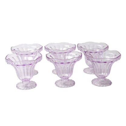 Crystal Plastic Ice-Cream Bowl, Home & Kitchen Serving Platter or Dessert Cup for Sundae, Sweets, Snacks, Fruit, Pudding, Nuts or Dip, Serving Bowls (Crystal Cups, Set of 6) - Image 4