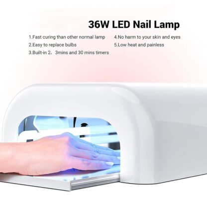 36W LED UV Lamp Nail Dryer Gel Nail Lamp Nail Polish Curing Lamp (1 Pc) - Image 6