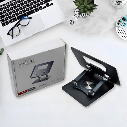 Aluminum Alloy 360°Rotating Bracket, Adjustable Laptop Stand, Portable Foldable Ergonomic Laptop Support - Image 5