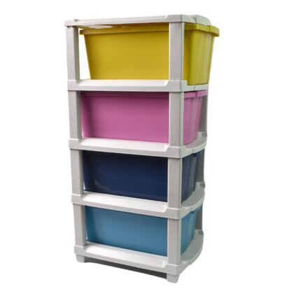 4-Layer Plastic Drawer Storage Organizer, Multi-Purpose Cabinet (1 Pc) - Image 5