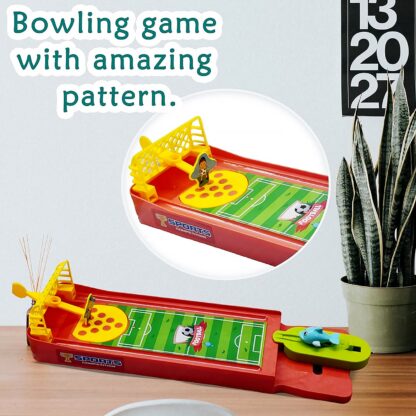 Mini Table Top Finger Football Game for Kids-Desktop Game for Kids & Adults, Fun Indoor Finger Bowling Game for Boys & Girls, Family Board Game - Image 3