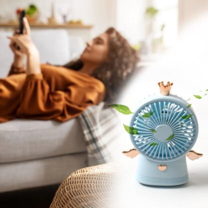 Cute Electric Mini Handheld Fan, Portable USB Rechargeable Mini Fan for Home, Office, Travel and Outdoor Use (1 Pc) - Image 3