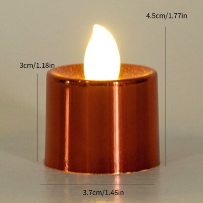 Electrical Candles Diya LED Tea Light, Plastic Candle Light Candle Candle (24 Pc Set) - Image 4