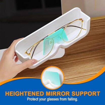 Wall Mount Sunglass Organizer Simple Space Saving Glasses Storage Box Eyewear Stand Holder for Showcase Bedroom Apartment With 2 pc Double Sided Adhesive Sticker (2 Pcs Set) - Image 3