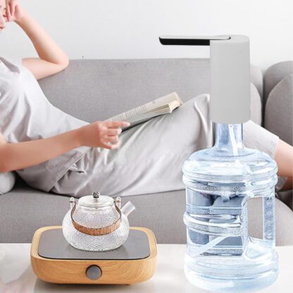 Foldable Water Dispenser, Portable Water Bottle Pump USB Charging Electric Automatic Drinking Pump, Portable Drinking Dispenser Pump for Home Kitchen Living Room Office Camping - Image 3