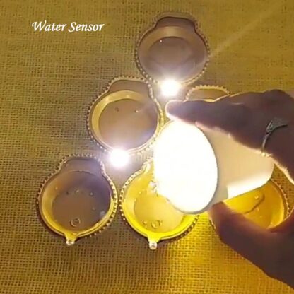 Water Sensor Diyas for Diwali Decoration (12 Pcs Set) - Image 8