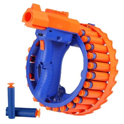 Amazing Toy Gun, Electric Gun for Children, 28 Soft Bullets for Youth Safety, Children's Electric Hand Ring Wheel Soft Bullet Gun, Gift Toys - Image 4