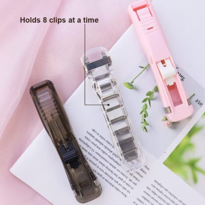 Portable Paper Clamp With 8 Pcs Clip Dispenser Handheld Paper Fast Clam (1 Set) - Image 7