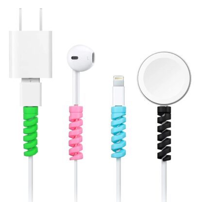 Spiral Charger Cable Protector Data Cable Saver Charging Cords Protective for All Universal Earphone & Cable Cover (Pack of 10) - Image 5