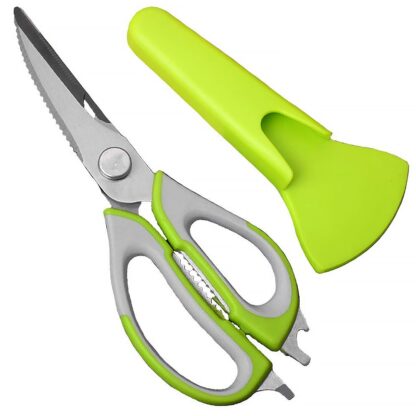 Multi-Purpose Kitchen Shears with Magnetic Holder, Stainless Steel, Red Multifunction Heavy Duty and Kitchen Scissors - Image 4