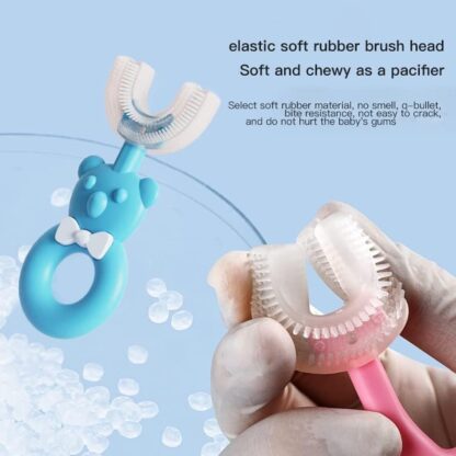 Baby Bear U-shaped Toothbrush Silicone Brush Head (1 Pc) - Image 7