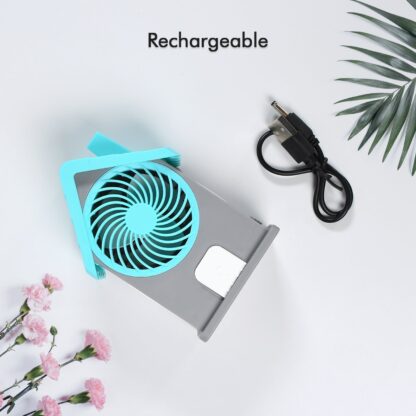 Mini House Fan House Design Rechargeable Portable Personal Desk Fan For Home , Office & Kids Use (Battery Not Include) - Image 7