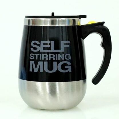 Self Stirring Mug With Lid used in all kinds of household and official places for serving drinks, coffee, any types of beverages etc. (1 Pc / 400 ML) - Image 4