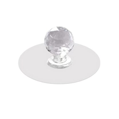 Clear Cabinet Drawer Knobs / Hook, Diamond Crystal Shaped Pulls Handles for Wardrobe, Kitchen, Cupboard, Bathroom Dresser, Furniture Door Window (1 Pc) - Image 4