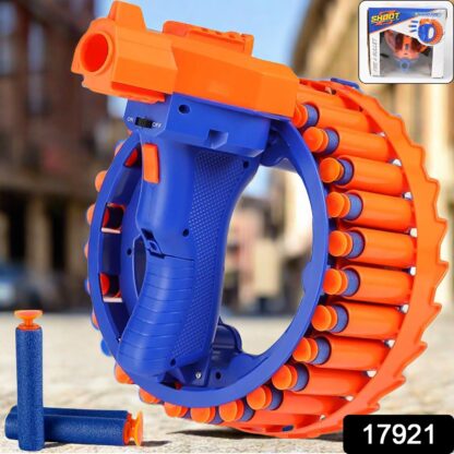 Amazing Toy Gun, Electric Gun for Children, 28 Soft Bullets for Youth Safety, Children's Electric Hand Ring Wheel Soft Bullet Gun, Gift Toys - Image 2