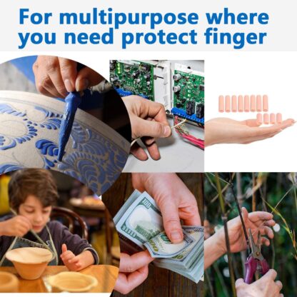 Finger Caps, Silicone Finger Protectors Sleeves (Finger Cots / 145 Pcs Set Approx) - Image 6