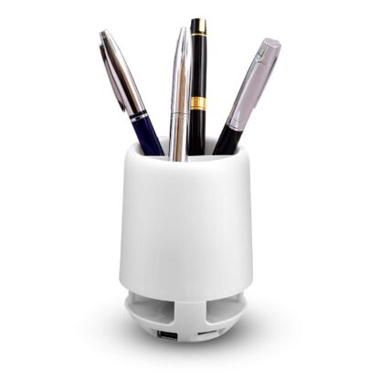 Multifunctional 4 Compartment Pen Holder with Bluetooth Speaker 5 W Bluetooth Speaker Laptop / Desk Speaker / Table Lamp / Night Lamp Smart Color Changing Pen Stand Wireless Bluetooth Speaker - Image 4