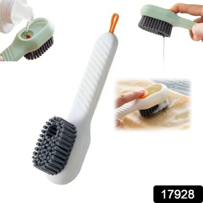 Multifunctional Scrubbing Brush with Liquid / Soap Dispenser, Cleaning Brush with Liquid / Soap Dispenser, Shoe Brush for Cleaning, Cloth Cleaning Brush with Handle Liquid Shoe Brush For Shoe Clothes (1 Pc) - Image 2