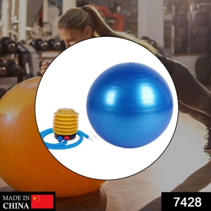 Heavy Duty Gym Ball Non-Slip Stability Ball with Foot Pump for Total Body Fitness - Image 2