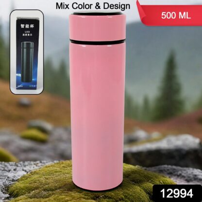 Smart Vacuum Insulated Water Bottle with LED Temperature Display, Cold & Hot | Leak Proof | Office Bottle | Gym | Home | Kitchen | Hiking | Trekking | Travel Bottle  (Mix Color & Design / 500 ML) - Image 2