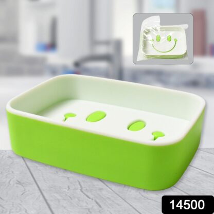 Portable Travel Home Box Cute Cartoons Smile Face Container Draining Holder Soap Dish - Image 2