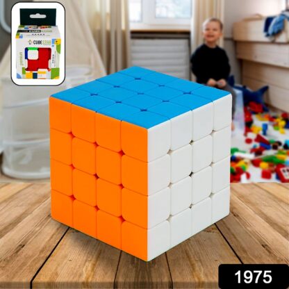 Small Puzzles Cubes 4×4×4 High Speed Sticker Less Magic Cube Game, Kids and Professionals Magic Cube Puzzle Toy, Pack of 1, 8+ Years - Image 2