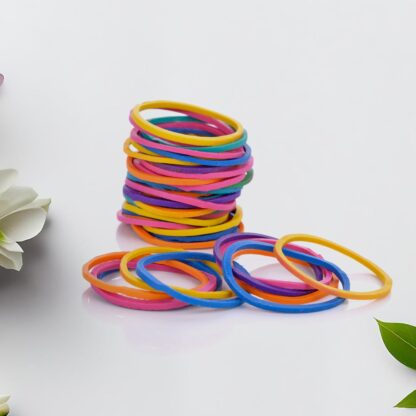 RUBBER BAND FOR OFFICE/HOME AND KITCHEN ACCESSORIES ITEM PRODUCTS, ELASTIC RUBBER BANDS, FLEXIBLE REUSABLE NYLON ELASTIC UNBREAKABLE, FOR STATIONERY, SCHOOL MULTICOLOR - Image 2