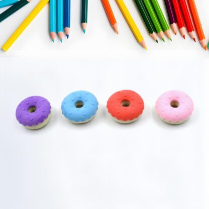 Donut Eraser for Girls & Boys / Eraser for School B'Day Return Gift Party Doughnut Lollipop Ice Cream Theme Shape Erasers Pencils Set for Kids Educational Stationary kit, School Supplies (1 Set 4 Pc) - Image 3