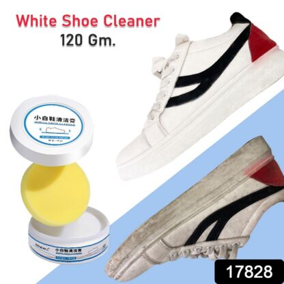 Stain Remover Cleansing Cream for Shoe Polish Sneaker Cleaning Kit Shoe Eraser Stain Remover White Rubber Sole Shoe Cleaner White Shoe Cleaning Cream Stain Remover (120 Gm Approx) - Image 2