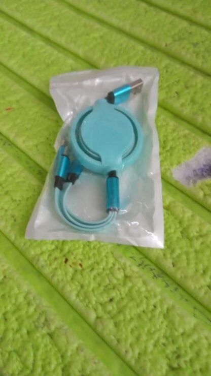 3 in 1 Retractable Charger Charging Cable (1 Pc / Mix Color) - Image 9