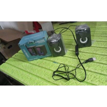 RGB Desktop Speakers, Plug, and Play USB Powered Speaker (2 Pc Set) - Image 7