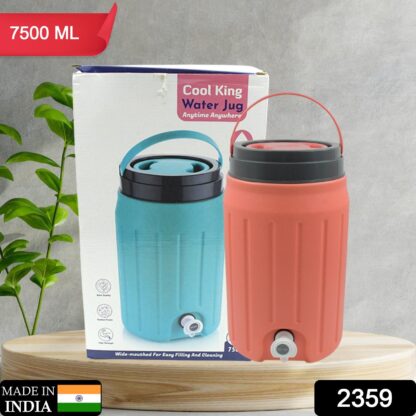 Insulated Water Jug with Tap (7500ml): Leakproof, Travel Cooler - Image 2