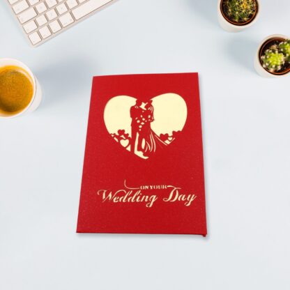 Unique 3D Pop-Up Wishing Card (Wedding): 1 Pc - Image 3