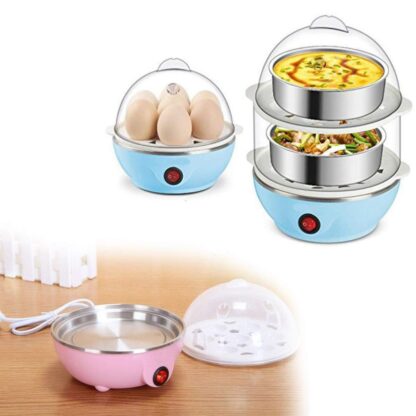 Egg Boiler / Poacher / Cooker / Electric Steamer (2 Layer) - Image 4