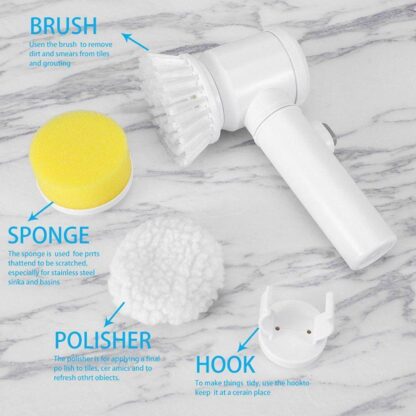 5in1 Home Kitchen Electric Cleaning Brush, Electric Spin Scrubber - Image 6