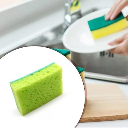 Multi-Purpose Medium 2 In 1 Color Scratch Scrub Sponges, Sponge, Wear Resistance, Dish Washing Tool, High Friction Resistance Furniture for Refrigerator Sofa for Kitchen, Household (1 Pc) - Image 3