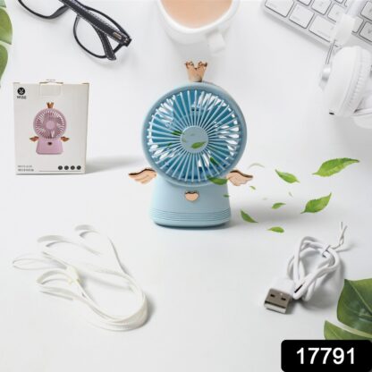 Cute Electric Mini Handheld Fan, Portable USB Rechargeable Mini Fan for Home, Office, Travel and Outdoor Use (1 Pc) - Image 2