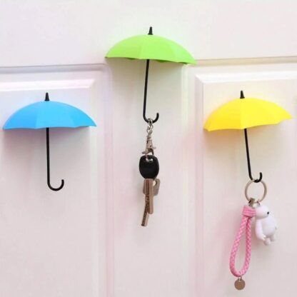 Multipurpose Umbrella Key Hat Holder Wall Hanging Hook Multicolor - Image 3