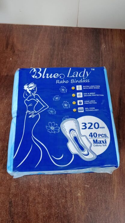 Blue Lady Extra Long Pads With Wides Wings Sanitary Pads – 320 mm, 40-Pack - Image 8