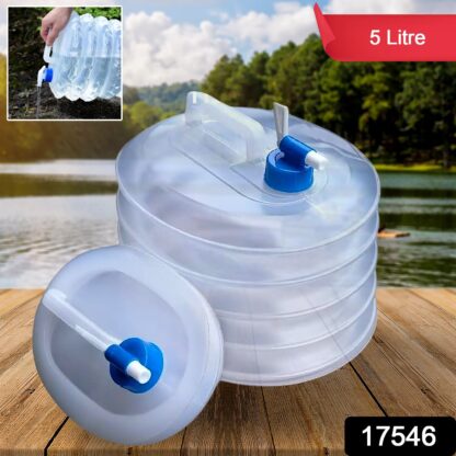 Outdoor Camping Collapsible Portable Water Container with Carry Handle Tap Valve Large Food Grade - Image 2