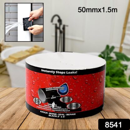 leak Proof Tape, Sealing Tape Stickers Water Leakage Stopper Block Quick Pipe Fix PVC Waterproof Strong Adhesive DIY Home Garden Sticker Tapes (50mmx1.5m) - Image 2