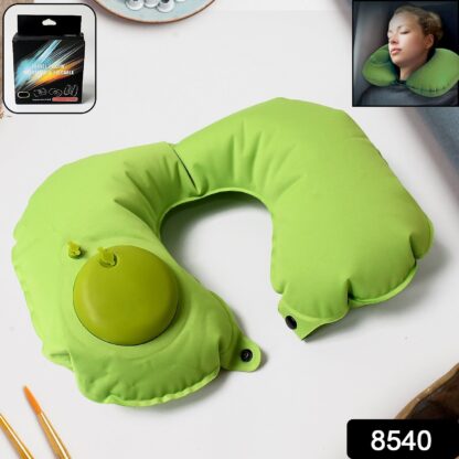 Inflatable & Foldable, Pillow U Shape Air Cushion Travel Pillow, Travel Business Trip Neck Pillow for Long Trips, Ideal for Men & Women Portable, and Perfect for Backpacking, Car Camping, and Even Airplane Travel - Image 2