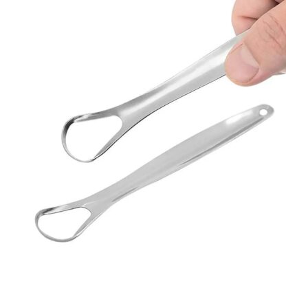 Stainless Steel Tongue Scraper Tongue Cleaners (1Pc With Metal Case) - Image 7