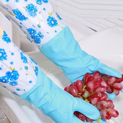 2 Pair Large Blue Gloves For Different Types Of Purposes Like Washing Utensils, Gardening And Cleaning Toilet Etc. - Image 3