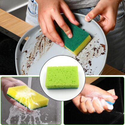 Multi-Purpose Medium 2 In 1 Color Scratch Scrub Sponges, Sponge, Wear Resistance, Dish Washing Tool, High Friction Resistance Furniture for Refrigerator Sofa for Kitchen, Household (1 Pc) - Image 5