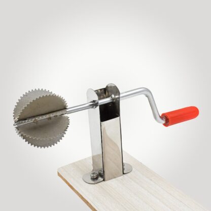 Stainless Steel Coconut Scraper with Wooden Base (1 Pc) - Image 7